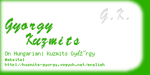 gyorgy kuzmits business card